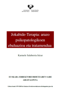 Karmele Salaberria Irizarren «Jokabide-terapia» liburuaren azala